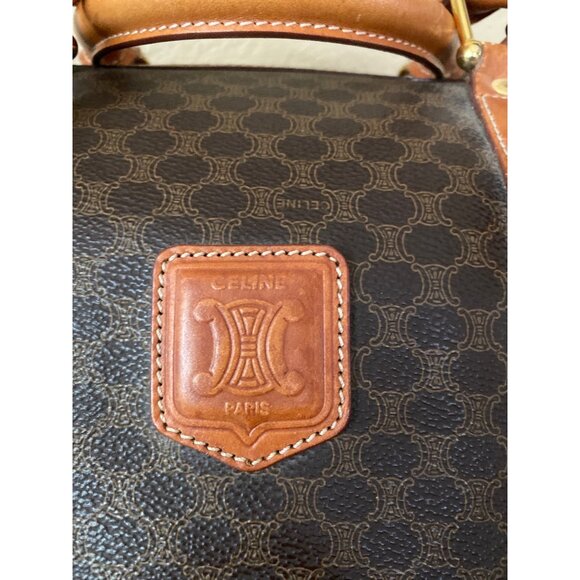 Vintage Céline Macadam Duffle Bag Large Travel Boston Weekender w/Lock & Key - Picture 9 of 16